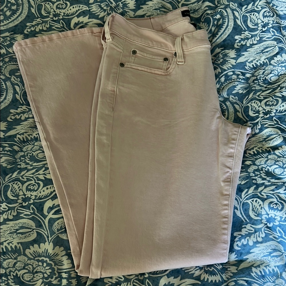 NWOT Lucky Brand Women's Light Pink Straight Leg Jeans Sz 6 Sweet Mid Rise
